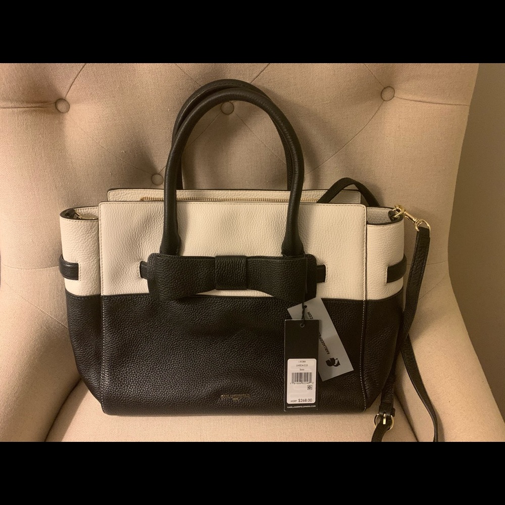 Karl Largerfeld soft leather tote bag